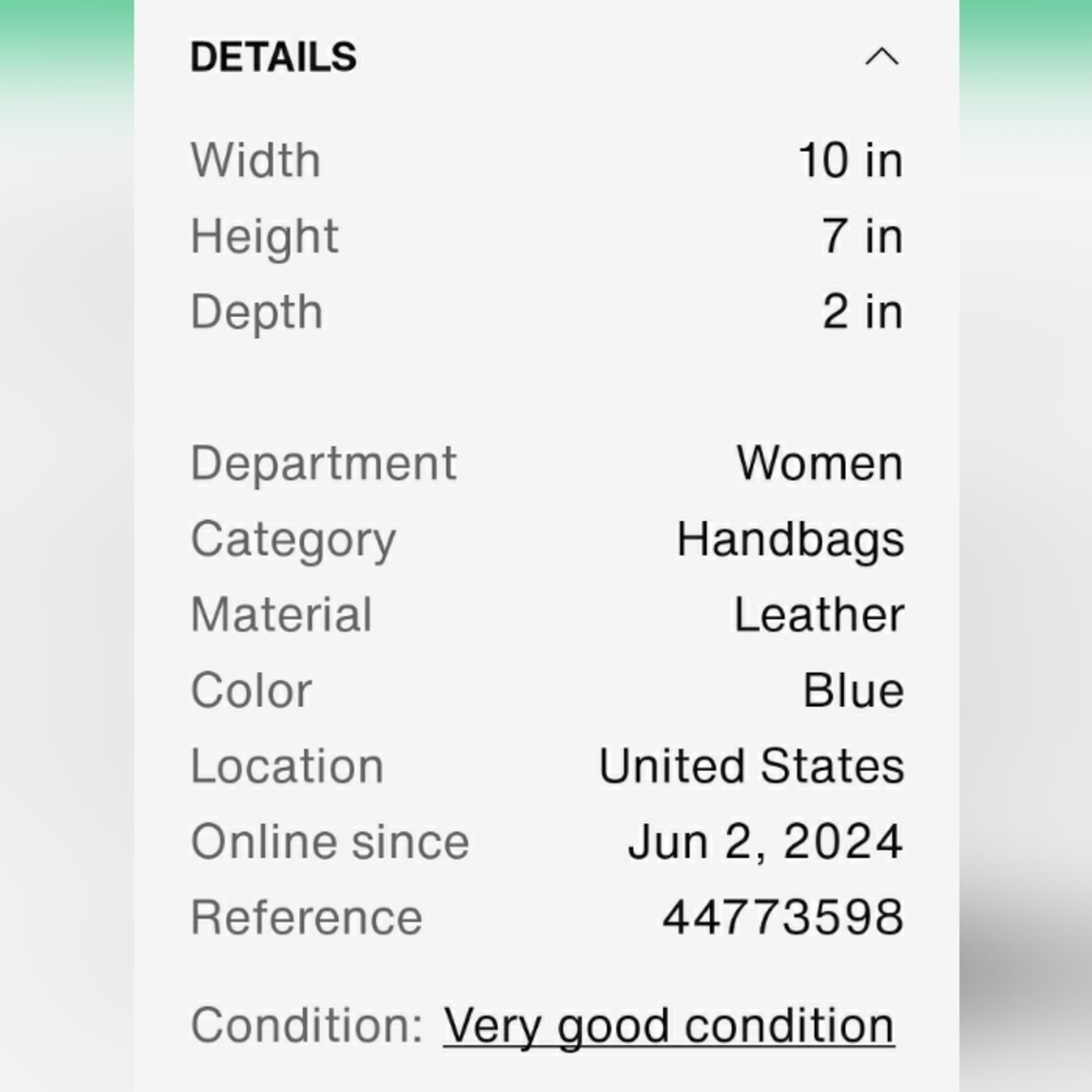 LOUIS VUITTON LEATHER JUENE FILLE EPI SHOULDER/CROSSBODY Toledo Blue π - Picture 5 of 16
